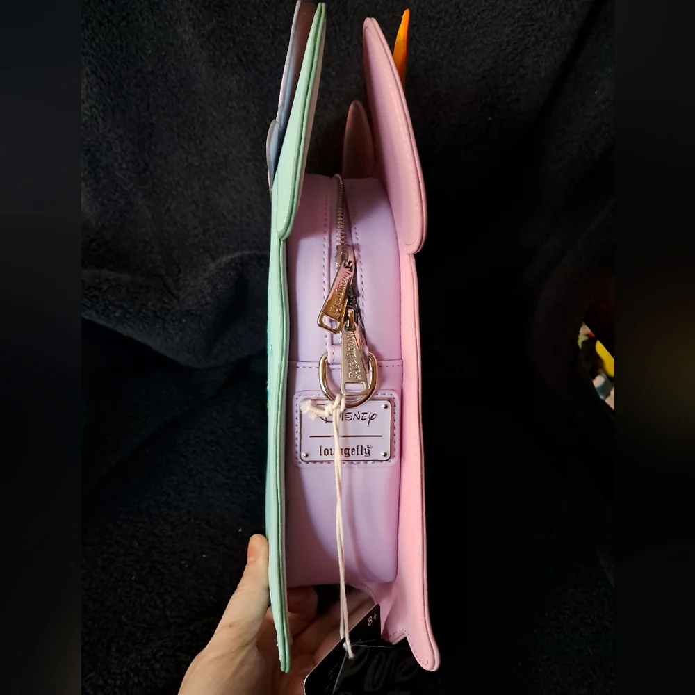 Pastel Mickey and Minnie GITD reversible Loungefly Crossbody